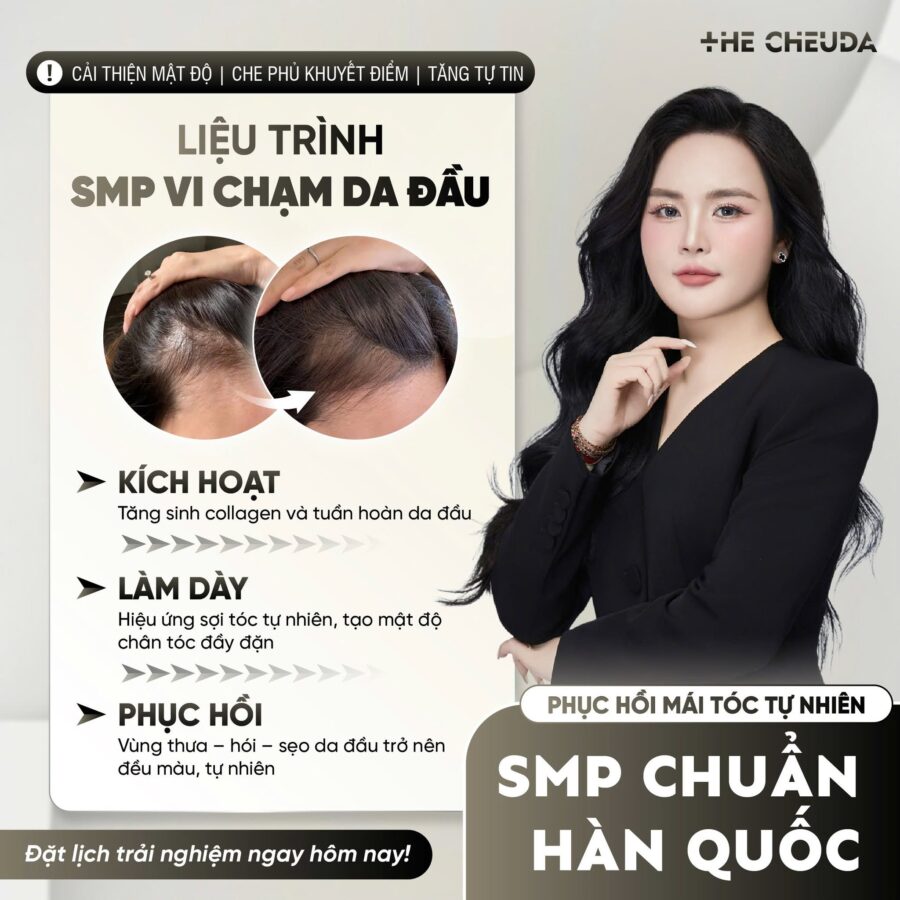Top 7 ưu điểm của SMP vi chạm sắc tố da đầu Biotin Extra so với xăm tóc 4 SMP vi chạm sắc tố